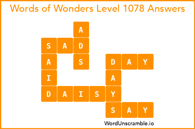 Words of Wonders Level 1078 Answers