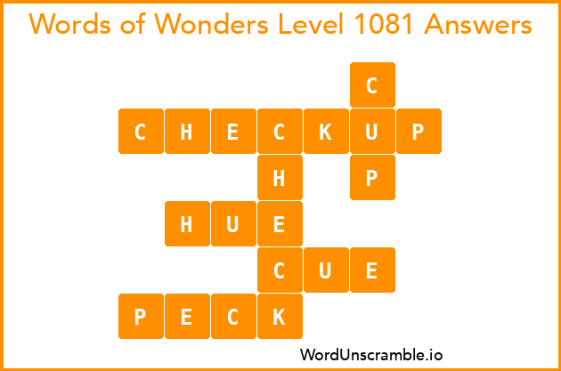 Words of Wonders Level 1081 Answers
