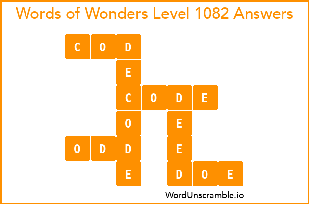 Words of Wonders Level 1082 Answers