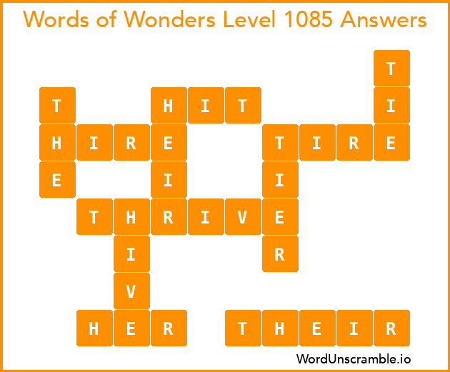 Words of Wonders Level 1085 Answers