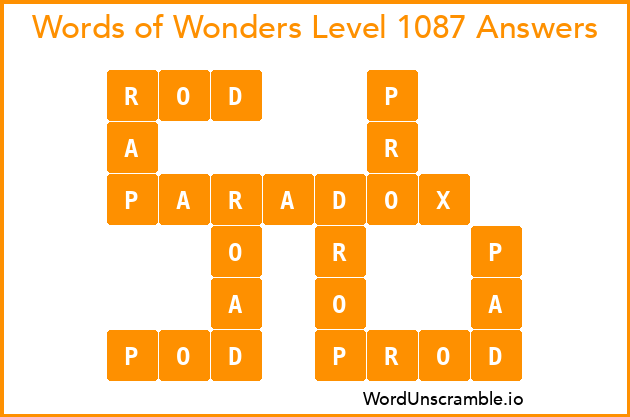 Words of Wonders Level 1087 Answers