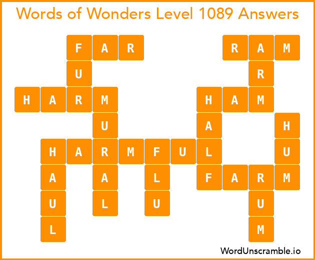 Words of Wonders Level 1089 Answers