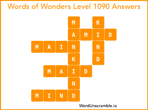 Words of Wonders Level 1090 Answers