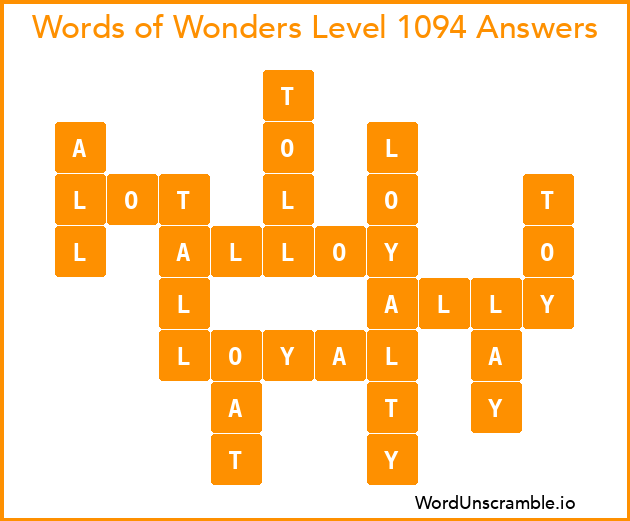 Words of Wonders Level 1094 Answers