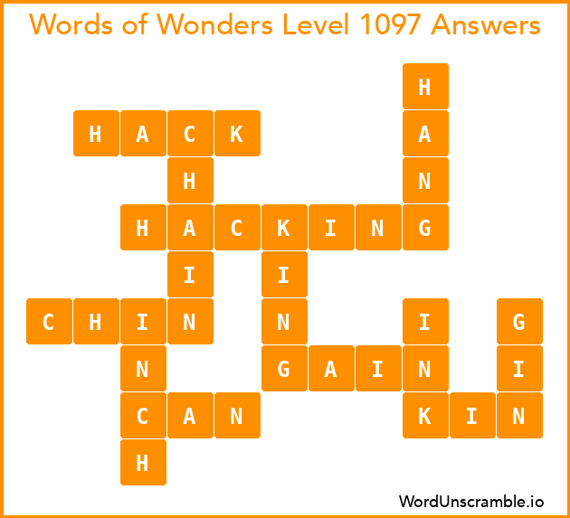Words of Wonders Level 1097 Answers