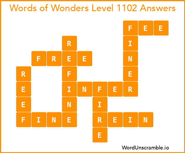 Words of Wonders Level 1102 Answers