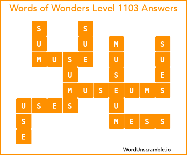 Words of Wonders Level 1103 Answers