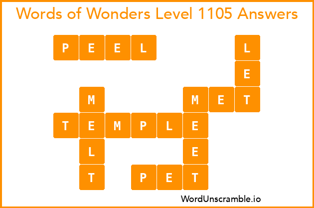 Words of Wonders Level 1105 Answers