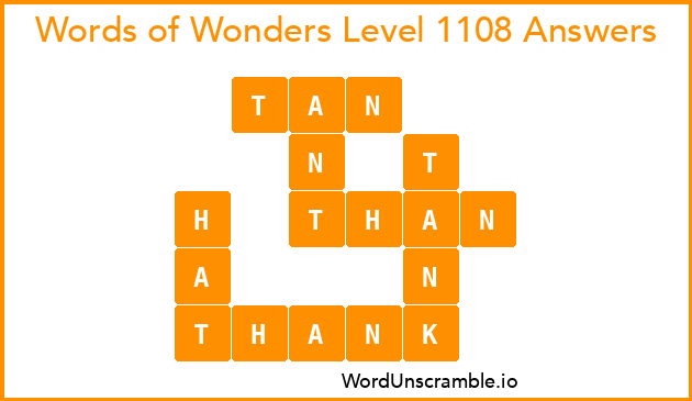 Words of Wonders Level 1108 Answers