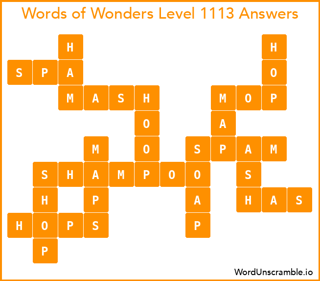 Words of Wonders Level 1113 Answers