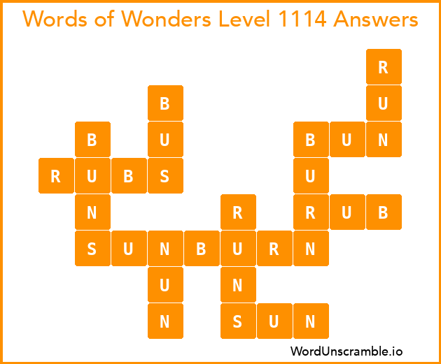 Words of Wonders Level 1114 Answers