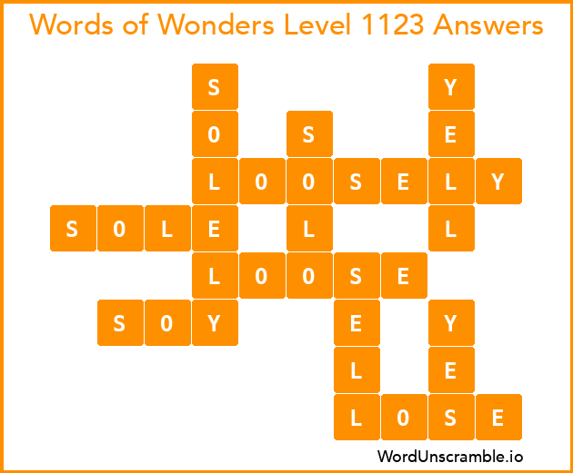 Words of Wonders Level 1123 Answers