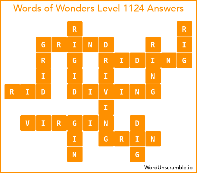 Words of Wonders Level 1124 Answers