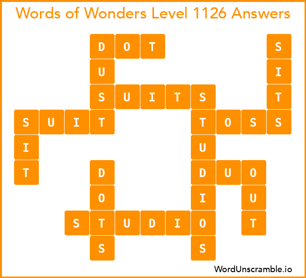 Words of Wonders Level 1126 Answers