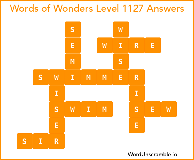 Words of Wonders Level 1127 Answers