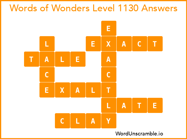 Words of Wonders Level 1130 Answers