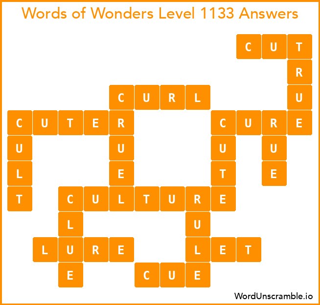 Words of Wonders Level 1133 Answers