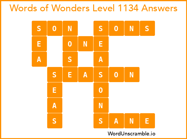 Words of Wonders Level 1134 Answers