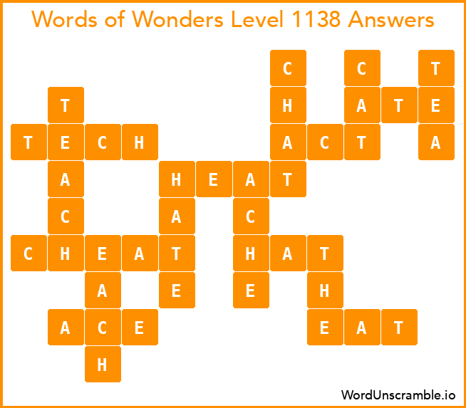 Words of Wonders Level 1138 Answers