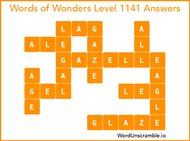 Words of Wonders Level 1141 Answers