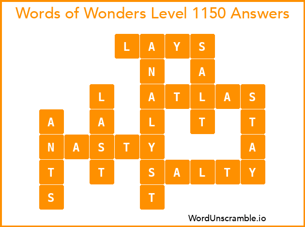 Words of Wonders Level 1150 Answers