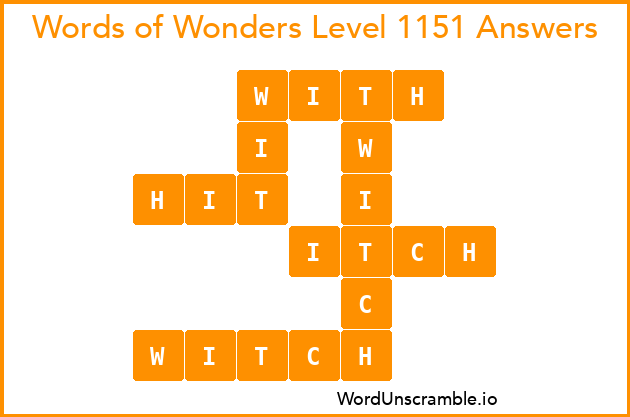 Words of Wonders Level 1151 Answers