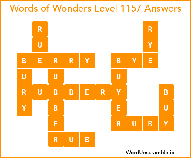 Words of Wonders Level 1157 Answers