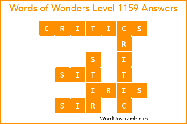 Words of Wonders Level 1159 Answers