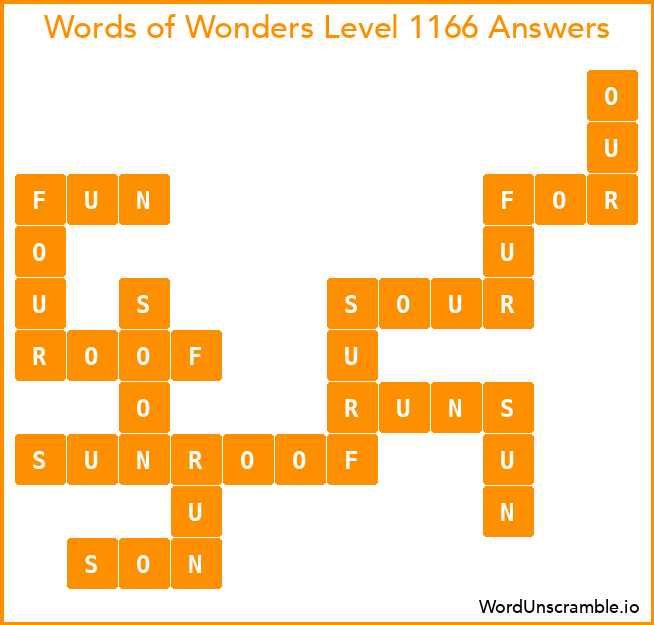 Words of Wonders Level 1166 Answers