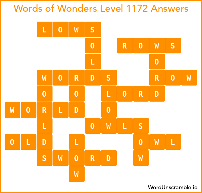 Words of Wonders Level 1172 Answers