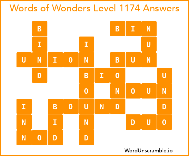 Words of Wonders Level 1174 Answers