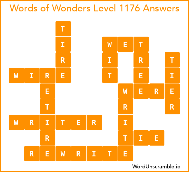 Words of Wonders Level 1176 Answers