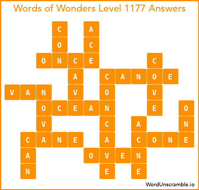 Words of Wonders Level 1177 Answers