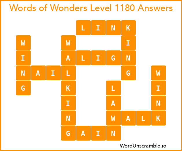 Words of Wonders Level 1180 Answers