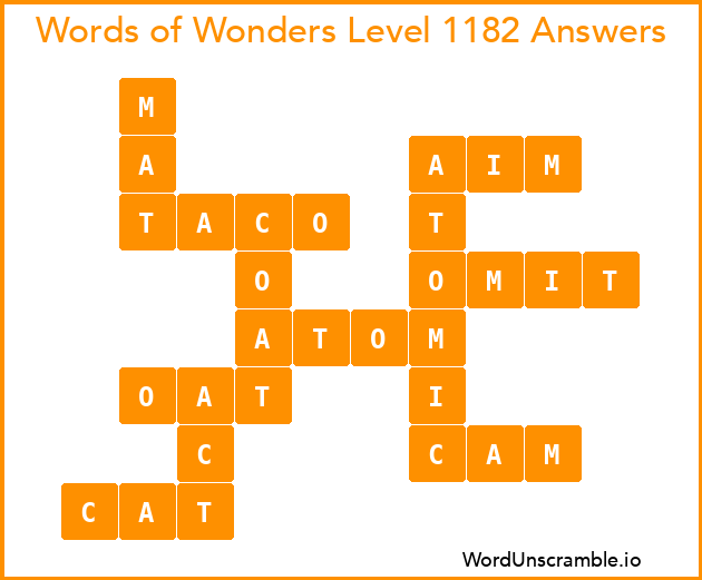 Words of Wonders Level 1182 Answers