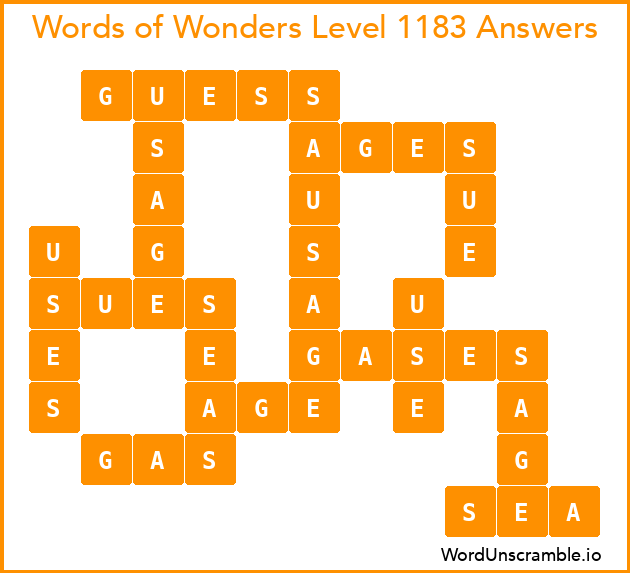 Words of Wonders Level 1183 Answers