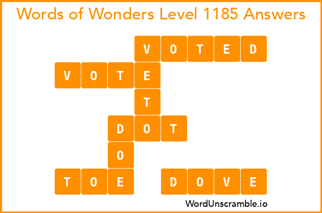 Words of Wonders Level 1185 Answers