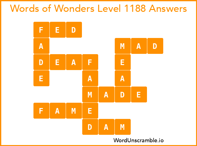 Words of Wonders Level 1188 Answers