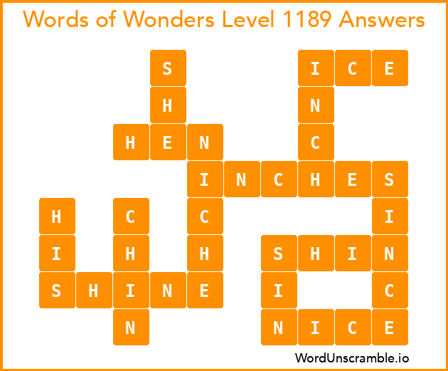 Words of Wonders Level 1189 Answers