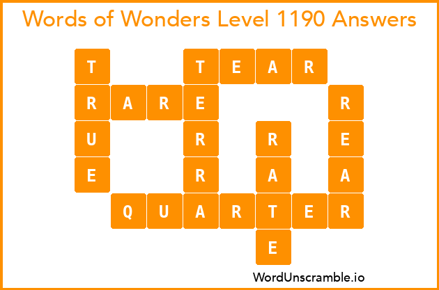 Words of Wonders Level 1190 Answers