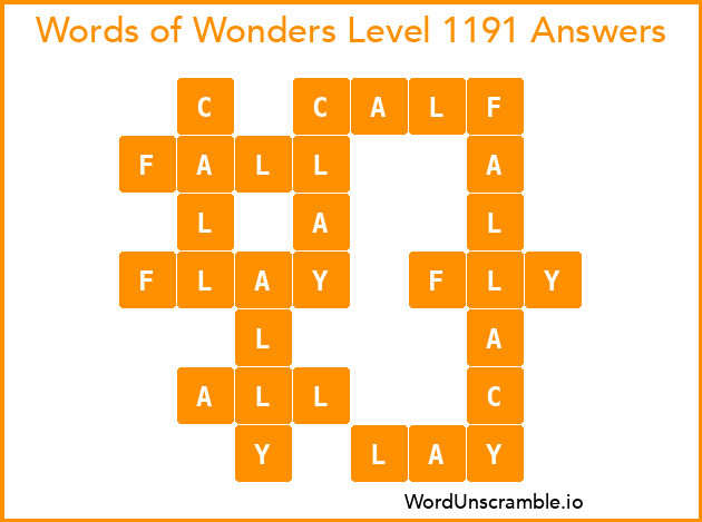 Words of Wonders Level 1191 Answers