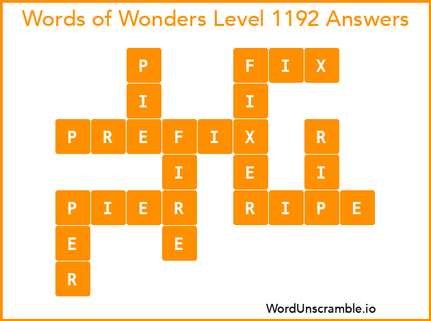 Words of Wonders Level 1192 Answers