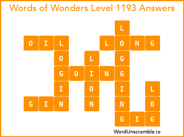 Words of Wonders Level 1193 Answers