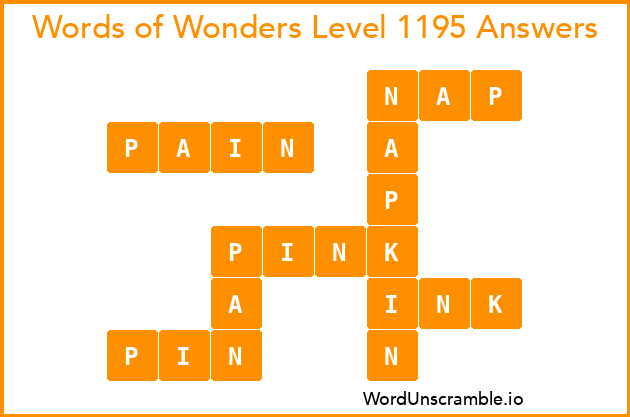 Words of Wonders Level 1195 Answers