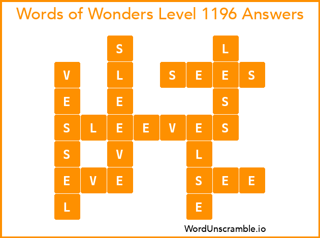 Words of Wonders Level 1196 Answers