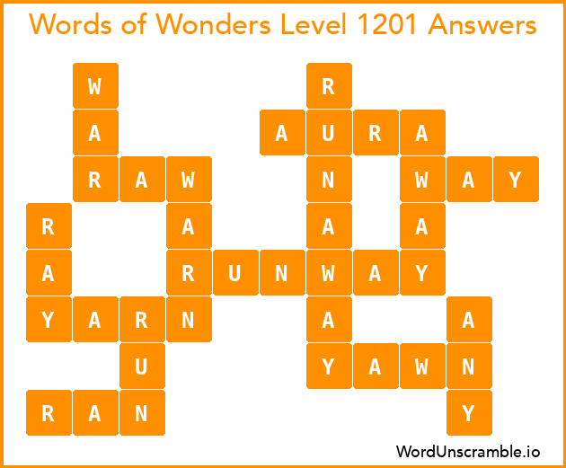 Words of Wonders Level 1201 Answers