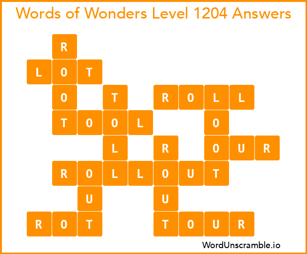 Words of Wonders Level 1204 Answers