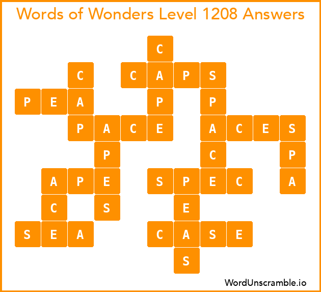 Words of Wonders Level 1208 Answers