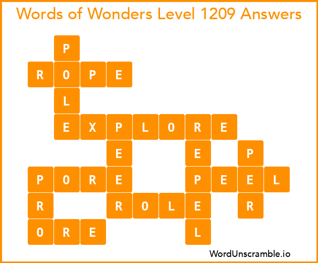 Words of Wonders Level 1209 Answers
