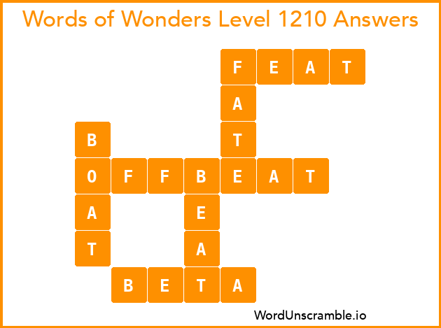 Words of Wonders Level 1210 Answers